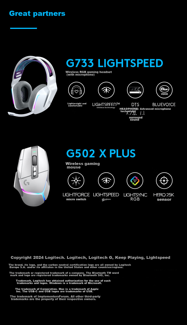 Игровая механическая клавиатура Logitech G G915 X LIGHTSPEED TKL с низким профилем, беспроводная, белая, коричневый переключатель