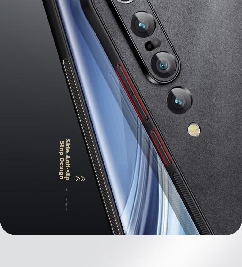 Чехол для Xiaomi 10 Pro Shangsu, противоударный, с защитой камеры, из натуральной кожи, черный
