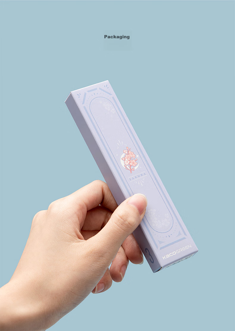 Гелевая ручка KACO Premium Cherry Blossom, 0.5 мм, набор 3 шт. (2 черные, 1 розовая)