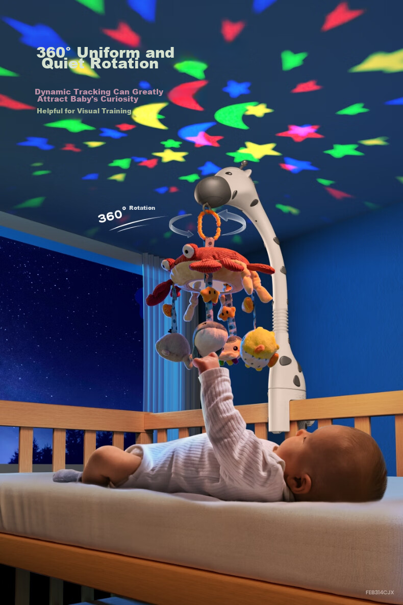 Детская музыкальная погремушка Tumama Kids для кроватки, 0-1 год, с вращением и музыкой, подарок для новорожденного