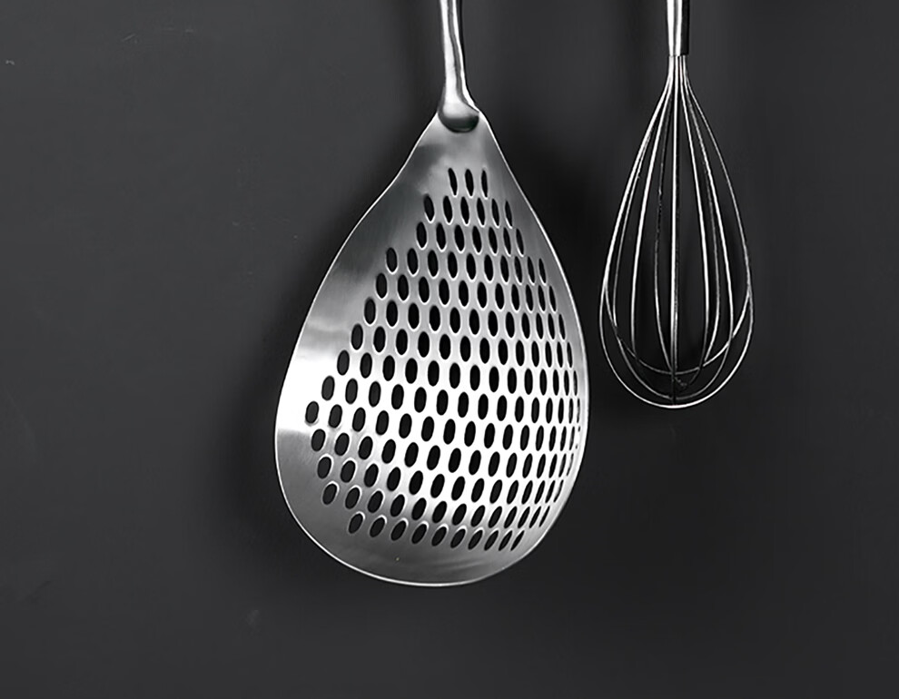 Onlycook 304 Нержавеющая сталь, шумовка, большая ложка-дуршлаг для пельменей, фильтр для фритюра, кухонная ложка с длинной ручкой, 43.2 см
