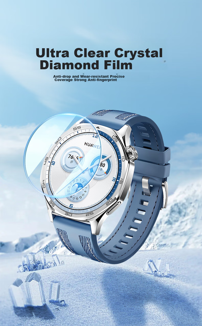 Защитное стекло PISEN для Huawei Watch GT6/5/5Pro/GT4, полноэкранное HD, противоударное, износостойкое, защитное от отпечатков пальцев, для циферблата 46 мм, 2 шт.