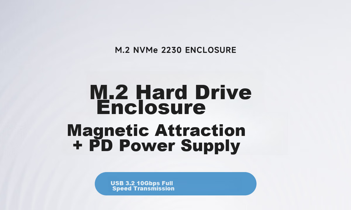 Hagibis Магнитный корпус для жесткого диска 2230 M.2 NVMe, внешний корпус для портативного SSD, совместимый с iPhone 16, MacBook, расширение SSD