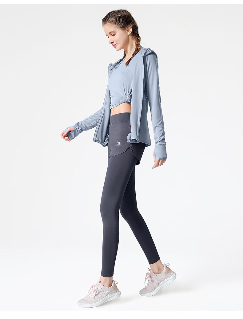 Комплект спортивной одежды CAMEL для женщин, для бега и фитнеса, Y23BATL6052, Ду Руо Пурпурный/Дымчатый Пурпурный, M