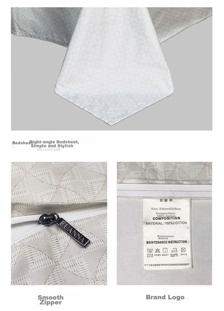 Комплект постельного белья FUANNA, 4 предмета, 120% сатин, король 230*229 см