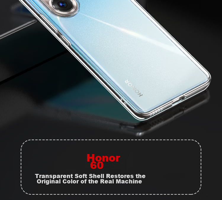 Чехол для телефона ESCAPE для Honor 60, противоударный, ультратонкий, силиконовый, прозрачный, с отверстием для шнурка