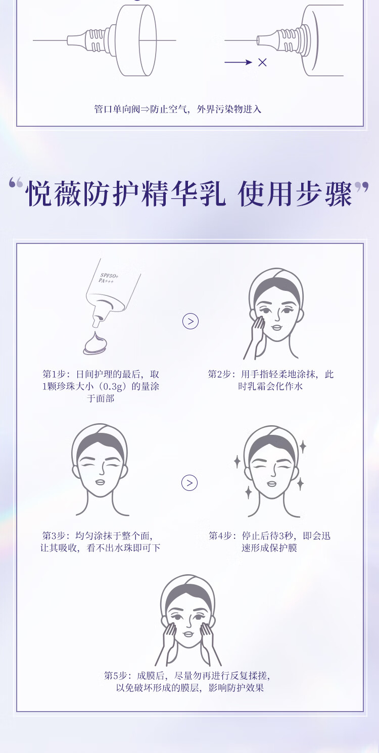 悦薇（Revital）小银帽防护精华乳40ml 轻薄防晒隔离SPF50+ 护肤品圣诞礼物送女友