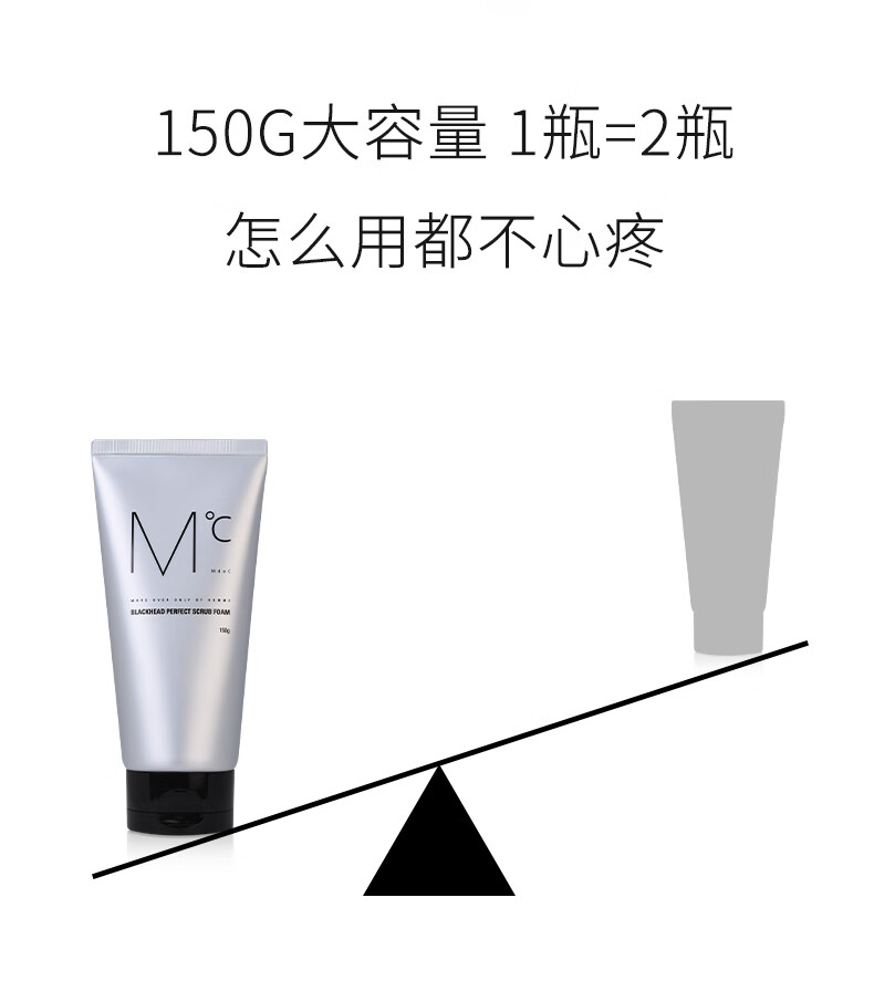蒙度士（MdoC）男士去黑头洗面奶150g（韩国护肤品深层清洁控油清爽祛痘洁面乳)