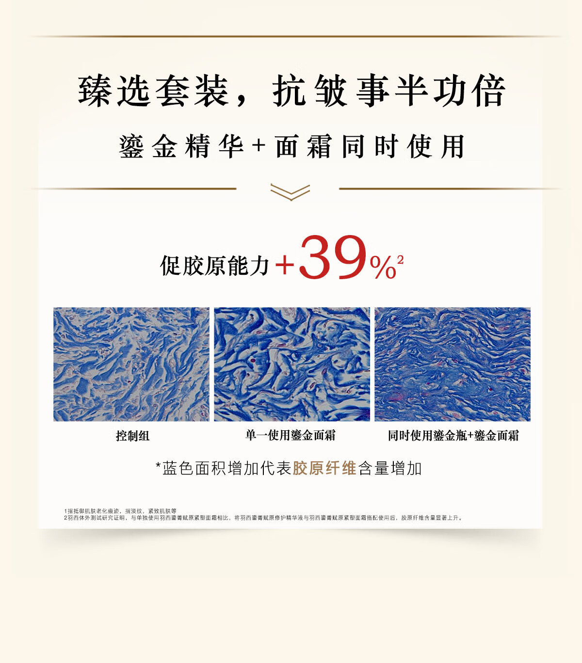 羽西鎏金套装（精华30ml+面霜50ml）玻色因保湿抗皱护肤品礼盒情人节