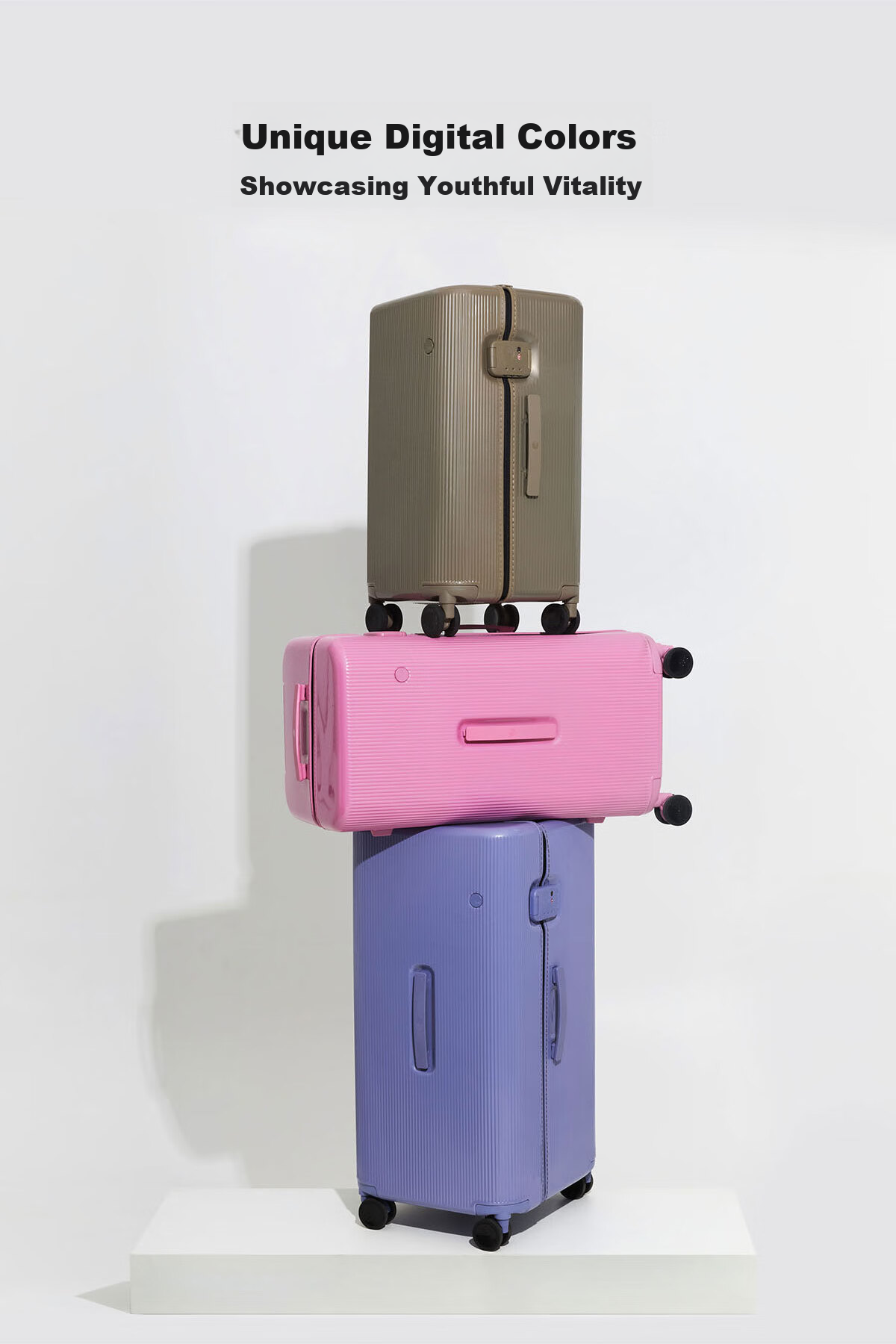Чемодан ITO TRUNK, большой, стильный, женский, для путешествий, цвет Dream Pink, 26 дюймов