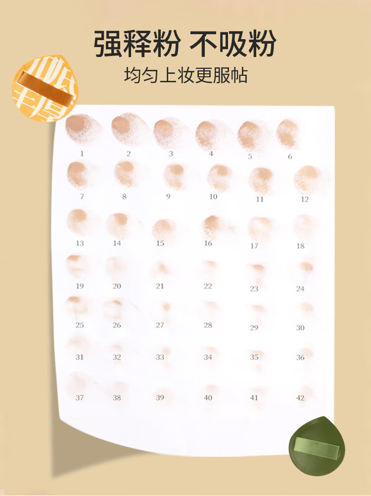 美肤语棉花糖气垫粉扑（XL+L组合)超大100分气垫粉底液美妆蛋MF8204