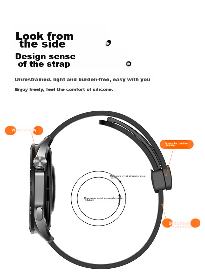 Ремешок MASI для Huawei Watch GT4/3/2/Pro, Honor Magic2, силиконовый, дышащий, с магнитным замком, 20 мм, прозрачный звездный цвет