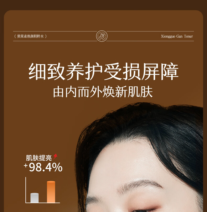 ORGINESE欧橘熊果苷焕颜精粹发光水爽肤水补水护肤化妆水湿敷水保湿提亮