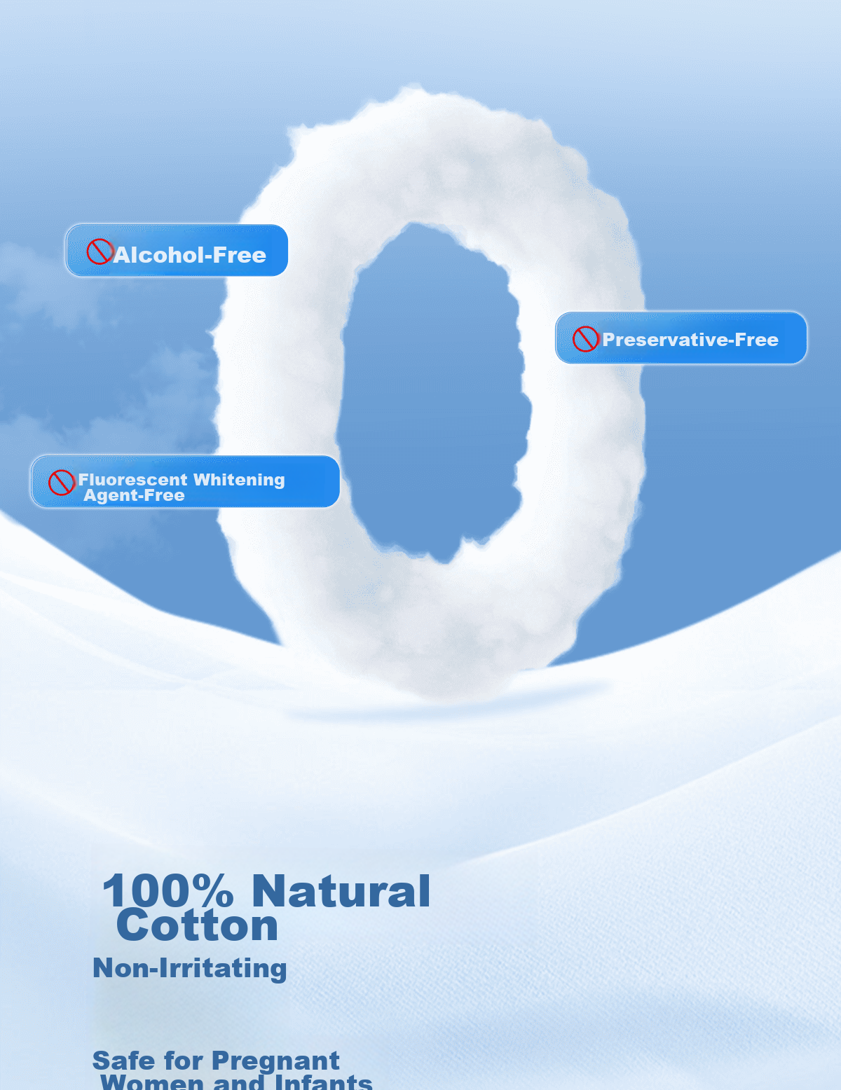 100% Хлопковые диски для снятия макияжа Oeiez, 150 штук