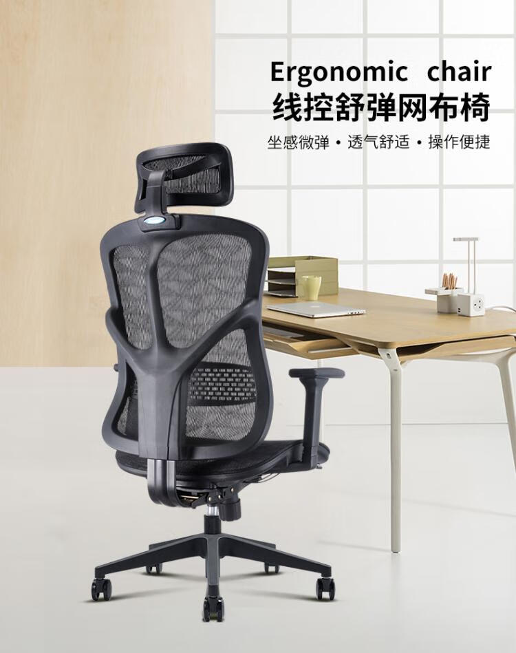 法果 电脑椅办公椅子透气老板椅可躺靠背椅网布座椅升降转椅