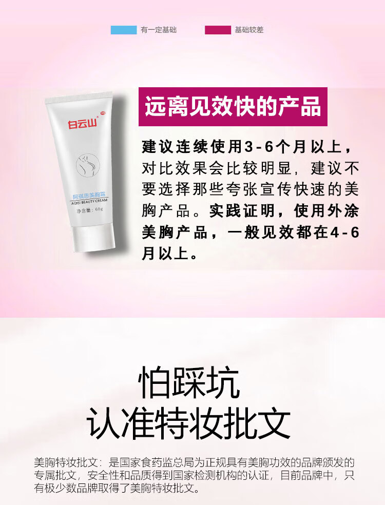 MN 白云山阿琪思丰韵紧致美胸霜60g美胸乳霜丰挺圆润胸部护理产品正品产后松弛下垂乳房按摩塑形