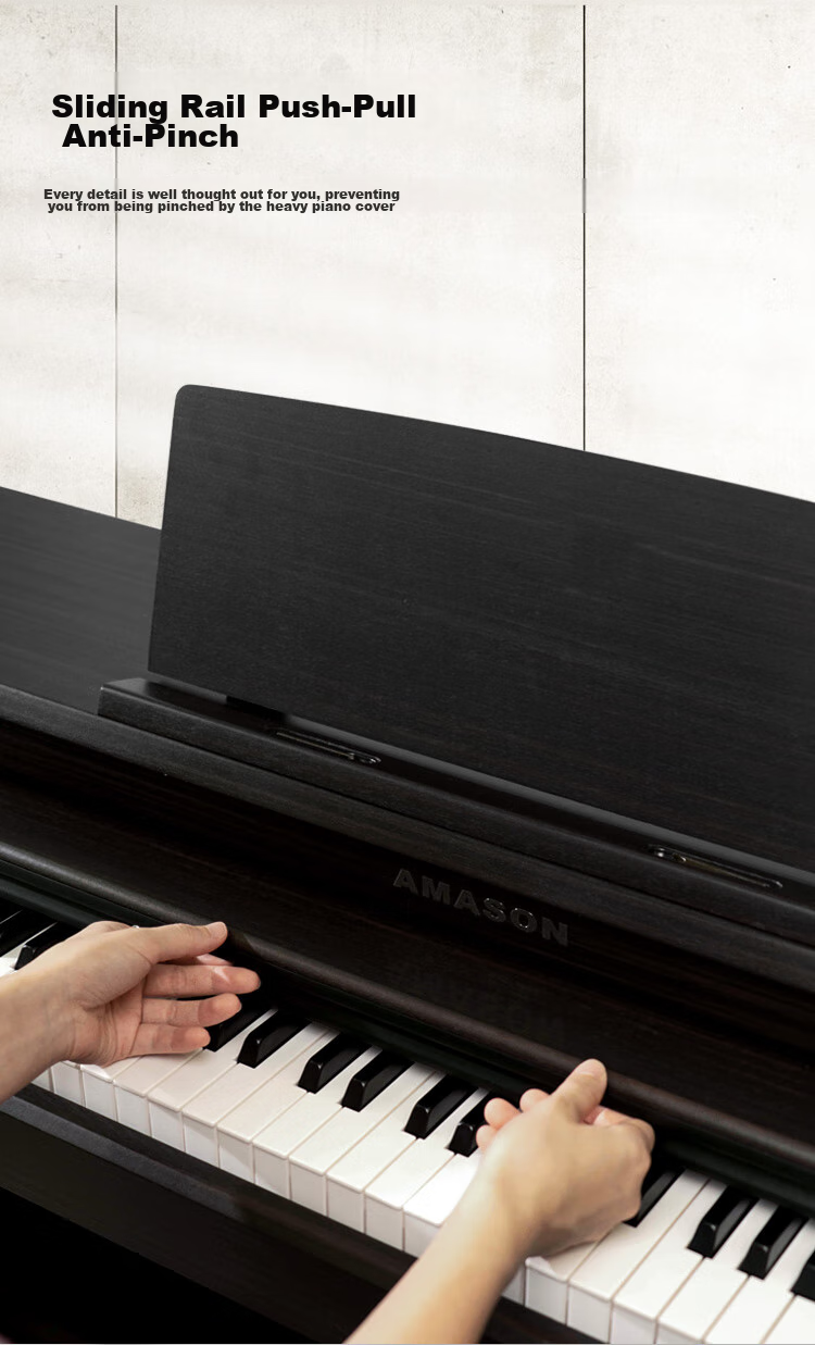 Цифровое пианино Amason V03S Black, 88 клавиш, взвешенная молоточковая механика, Bluetooth