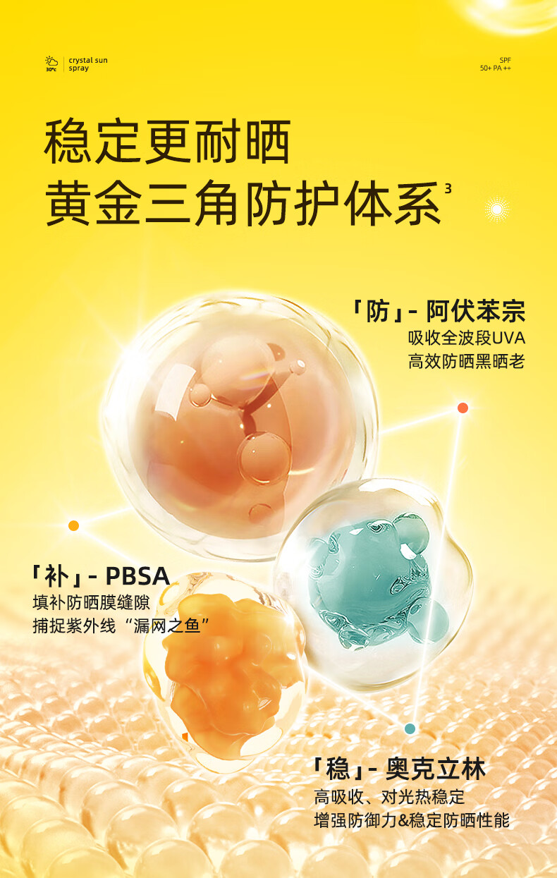 RE:CIPE玥之秘小蓝盾防晒霜50ml 补水保湿养肤男女全身隔离清爽SPF50+ 