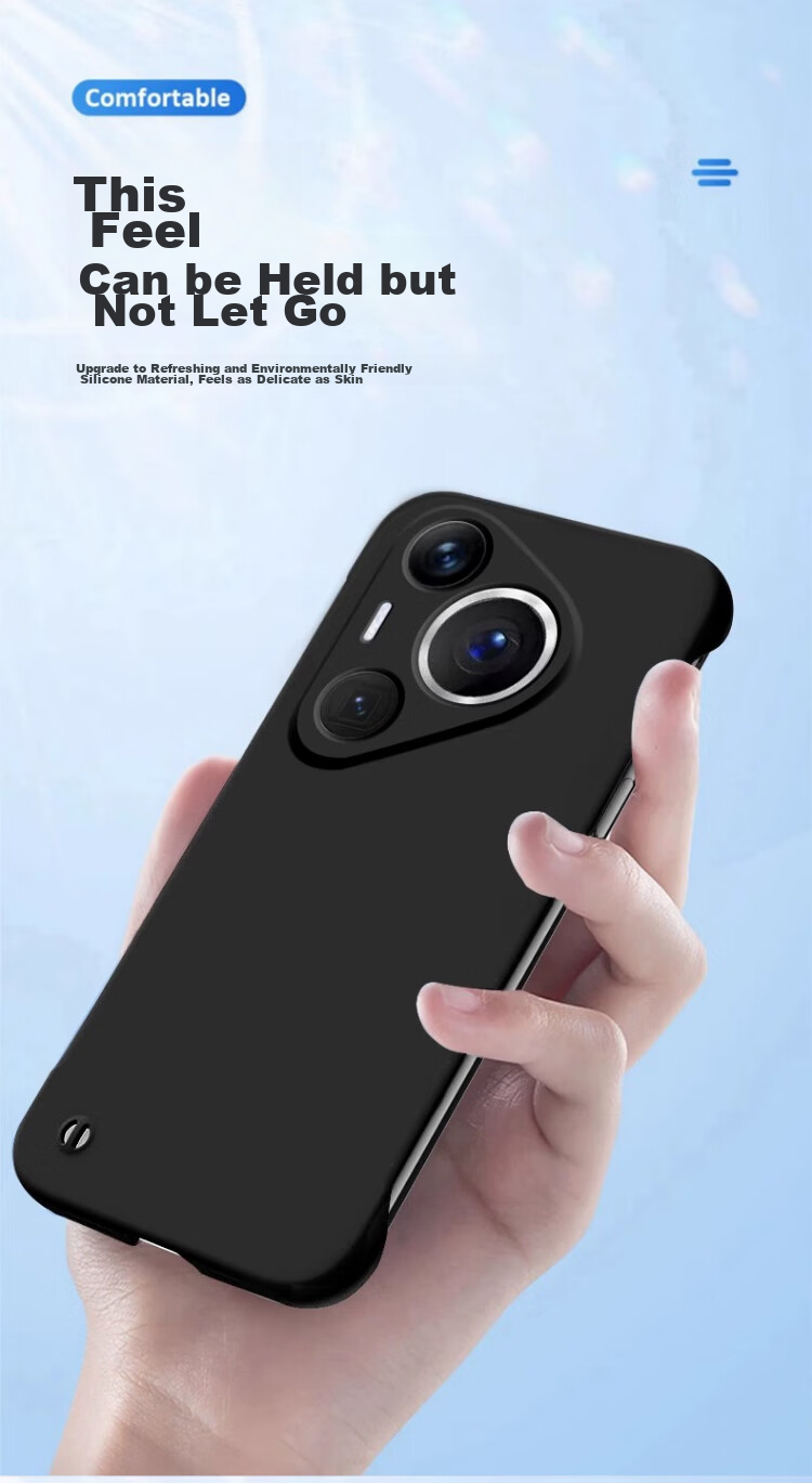 POZZO Ультратонкий матовый чехол для Huawei Pura70Pro/70Pro+, безрамочная защитная накладка для Huawei MateP70Pro, противоударный, с рассеиванием тепла, простой дизайн для мужчин и женщин, звездная ночь черный