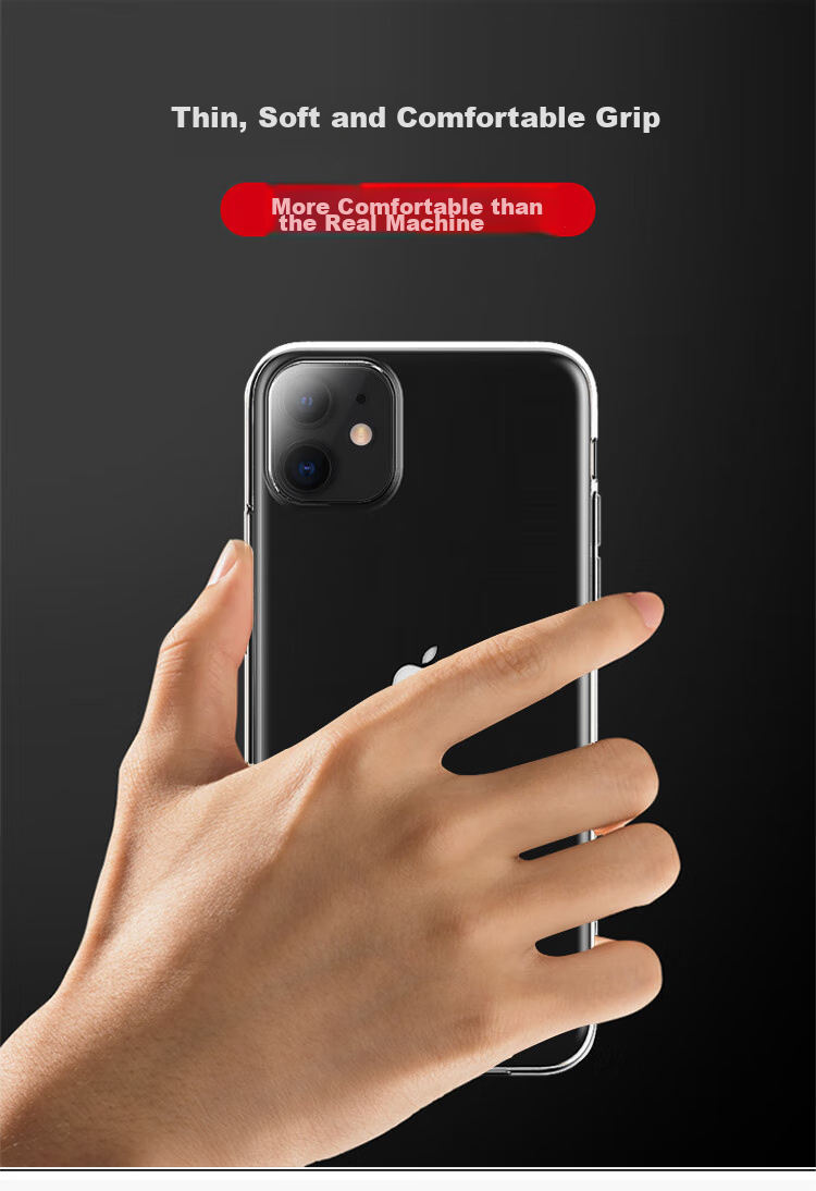 Чехол ESCAPE для Apple iPhone 11, прозрачный, противоударный, силиконовый, простой стиль