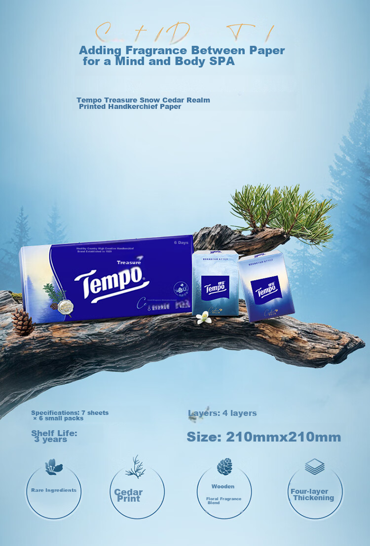 Бумажные платочки TEMPO