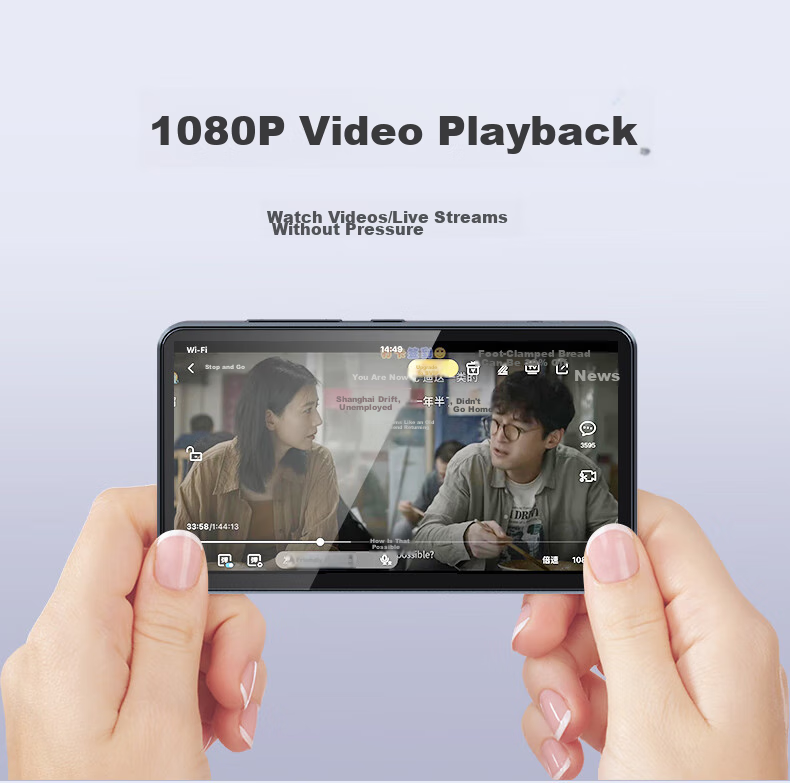 Портативный MP3/MP4 плеер Yueguangbaohe A10, 32GB, Android 10, 4-дюймовый экран, Wi-Fi, Bluetooth