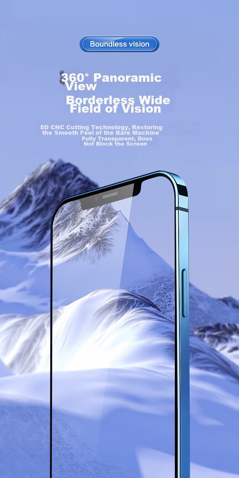 Защитное стекло PISEN для iPhone 13/13 Pro/14/16e, полное покрытие, HD, защита от отпечатков пальцев, 2 шт.