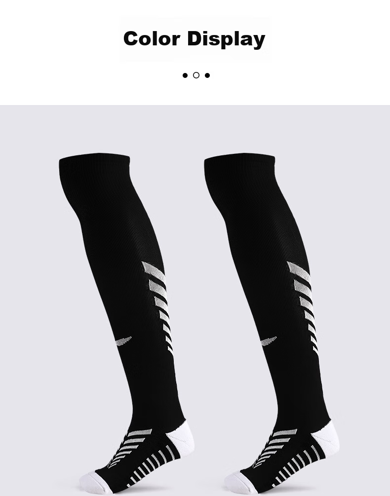 Носки для футбола Li-Ning, нескользящие, выше колена, с махровой подошвой, для спорта и тренировок, унисекс, черные, размер M