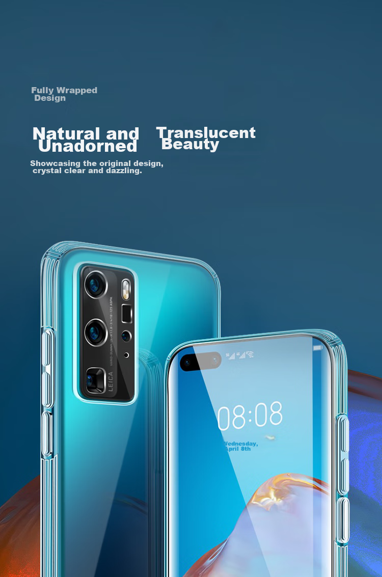 Прозрачный противоударный чехол Snowkids из ТПУ для Huawei Mate 40 Pro, ультратонкий, стильный