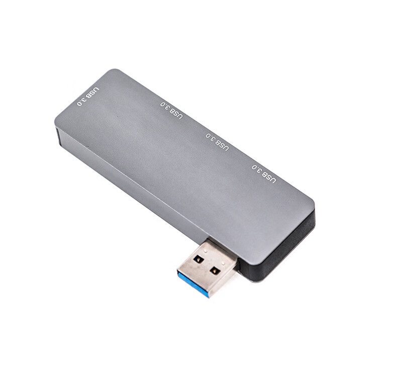 USB-хаб Youlianxing YLX-RS3624AR, 4 порта USB 3.0, прямой штекер, алюминиевый сплав, серый