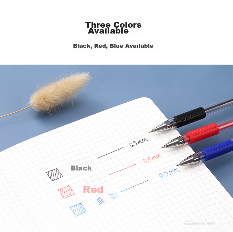 COMIX Classic Bullet Tip Gel Pen/ink Pen/signature Pen, 0.5mm, 12 Pens/box, Red, GP6600