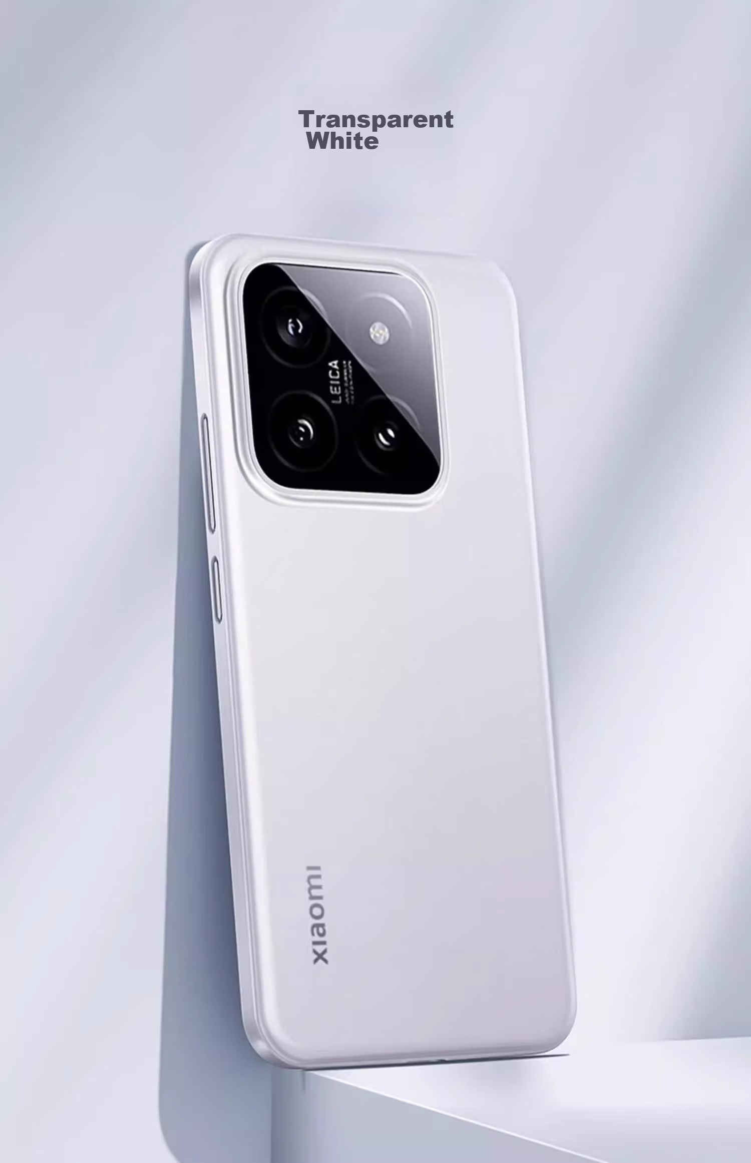 Чехол-накладка EDDGA Ultra-Thin Frosted для Xiaomi 14, противоударный, приятный на ощупь, полупрозрачный белый