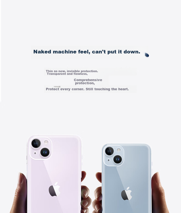 Чехол Snowkids для iPhone 14 Plus, противоударный, ультратонкий, прозрачный, с защитой камеры