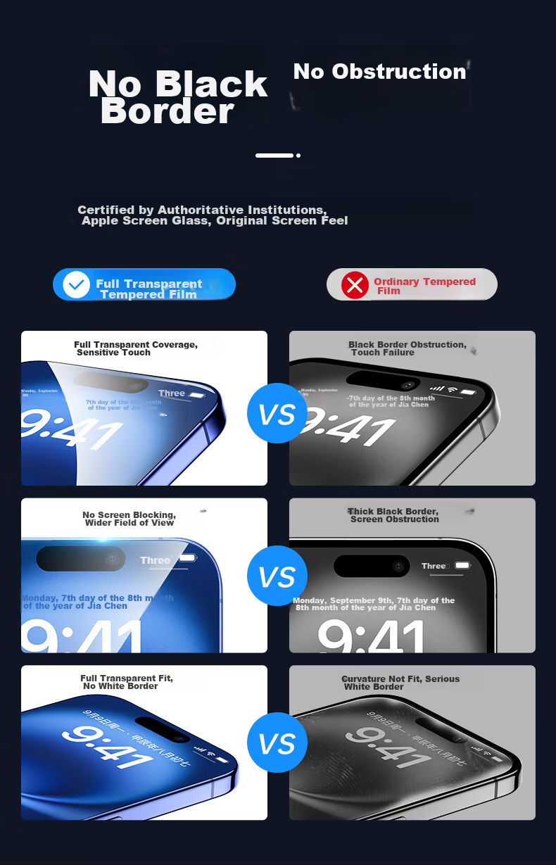 Защитное стекло ESR для iPhone 16, комплект 2 шт., прозрачное