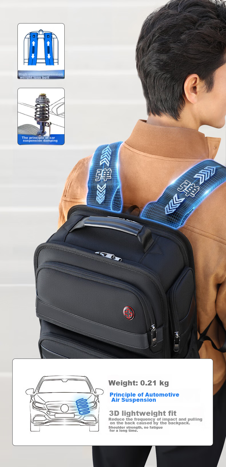 Рюкзак CROSSGEAR Swiss Cross Medal, для ноутбука, деловой, умный, сертифицированный HarmonyOS