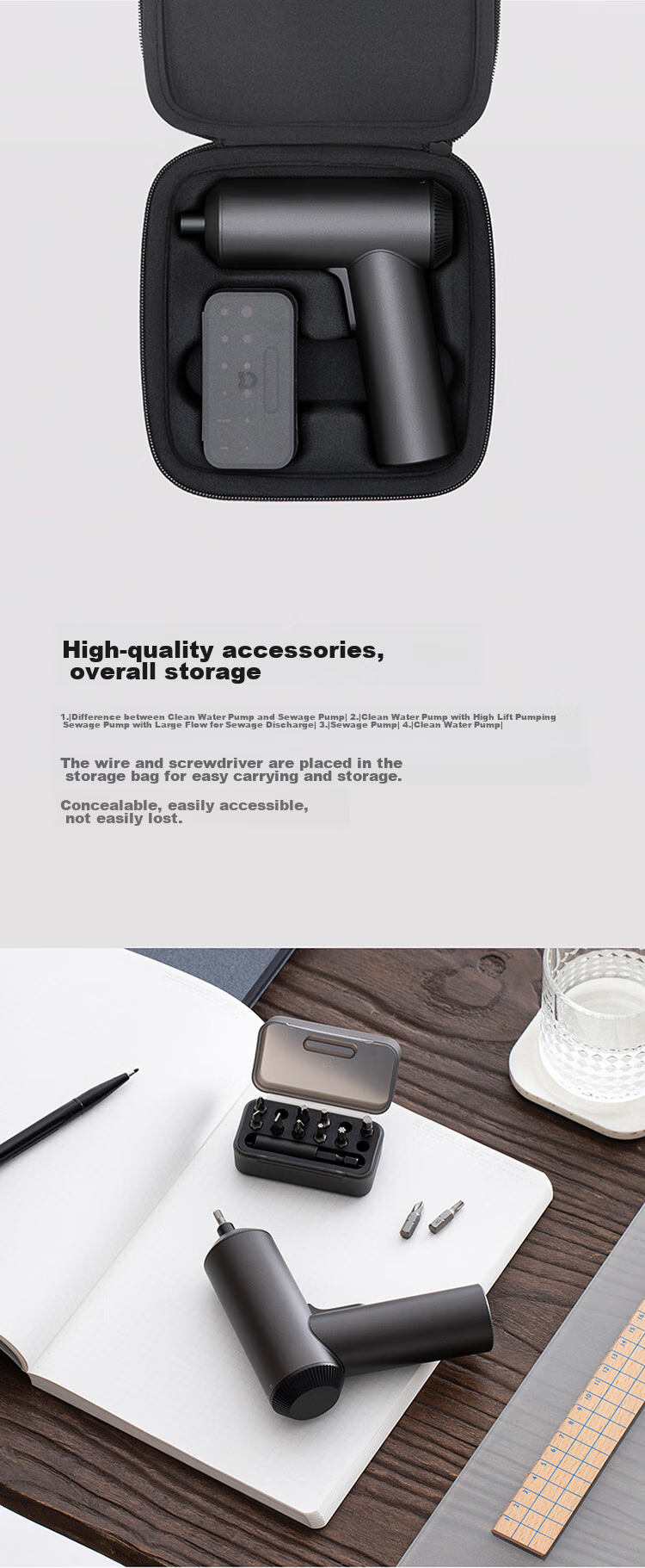 Электрическая отвертка Xiaomi Mijia, многофункциональный ручной инструмент с литиевой батареей