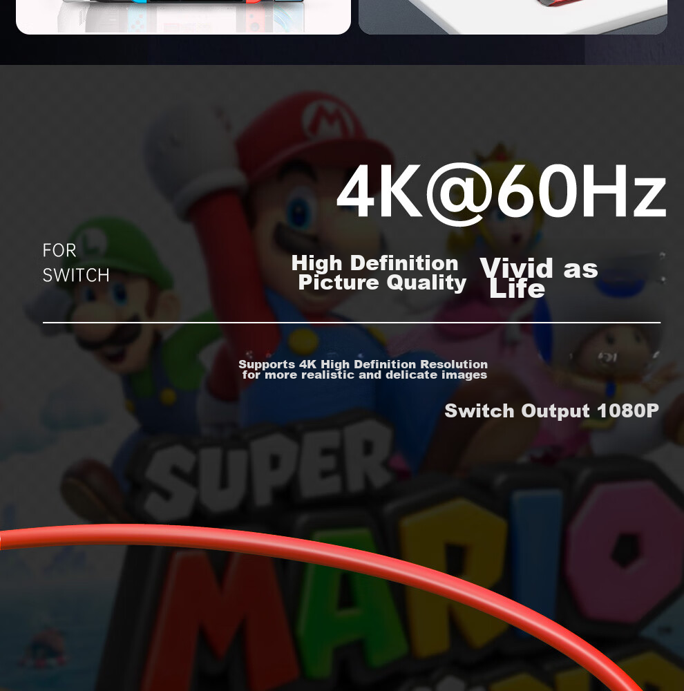 Кабель ULT-unite Type-C на HDMI 4K 60Hz, 2 метра, для Nintendo Switch, телефонов, компьютеров, с поддержкой PD зарядки