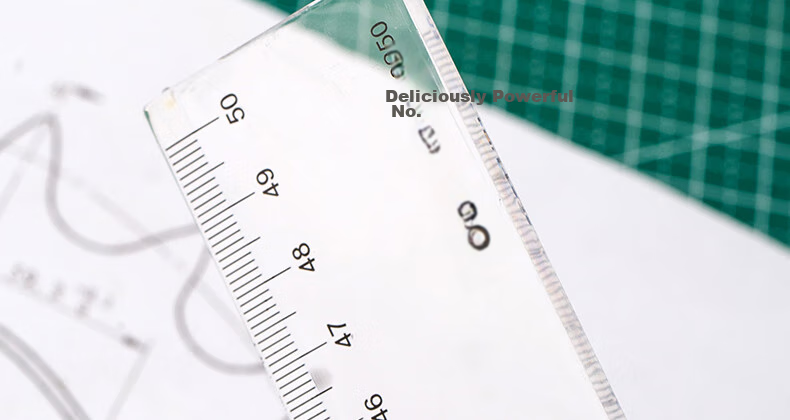Линейка Deli 50 см, пластиковая, прозрачная, для черчения и измерений