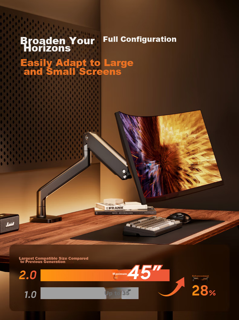 Кронштейн Brateck E560 для монитора, механический, черный, 17-45 дюймов