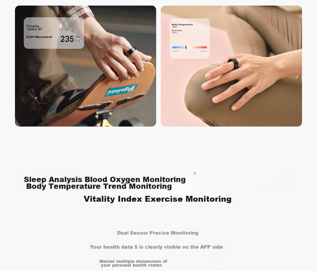 Умное кольцо MEIZU StarV Ring2, мониторинг здоровья, длительная работа от батареи, размер 10, для мужчин и женщин, совместимо с Apple и Huawei