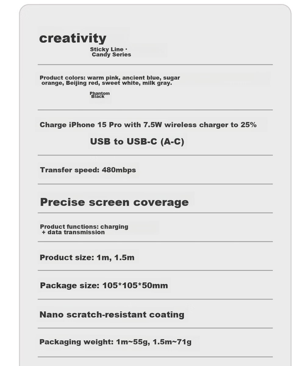 Магнитный кабель CANDYSIGN MagTie, USB-C - Lightning, 100W, 5A, для зарядки и передачи данных, 1 метр, синий