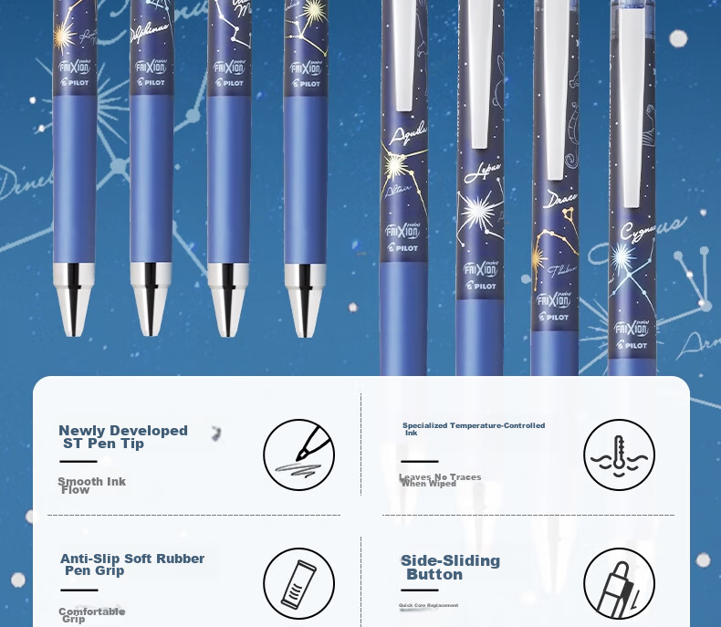 PILOT Erasable Pen Neutral Pen - ST Pressed Signature Pen for Students' Exams And Office Use LFPK-30S4S Xingwuyu 0.4mm Qilin Zuo/red