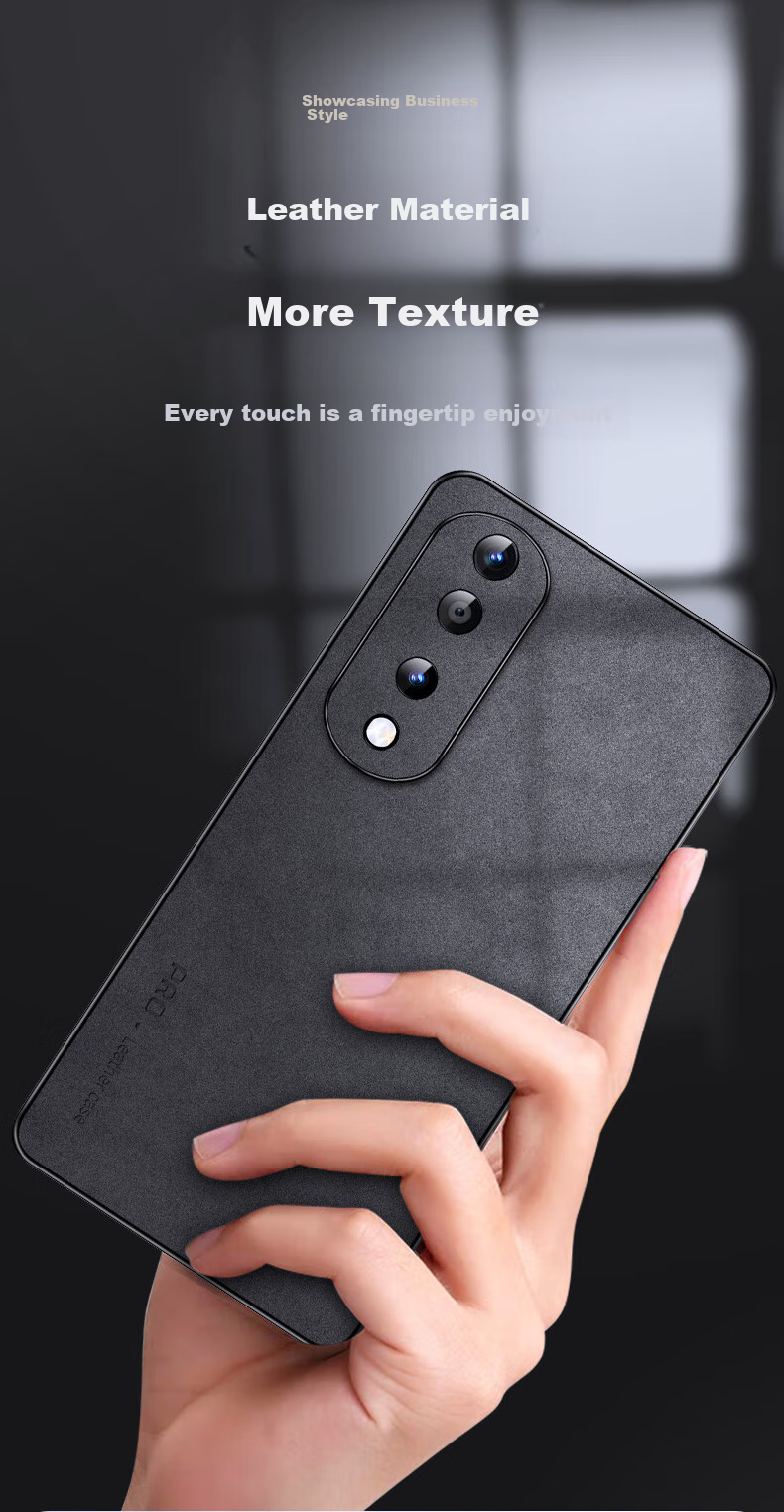Чехол для телефона Shangsu для Honor 70 Pro, защита от падения, защита объектива, силиконовая оболочка, кожаный чехол, серый