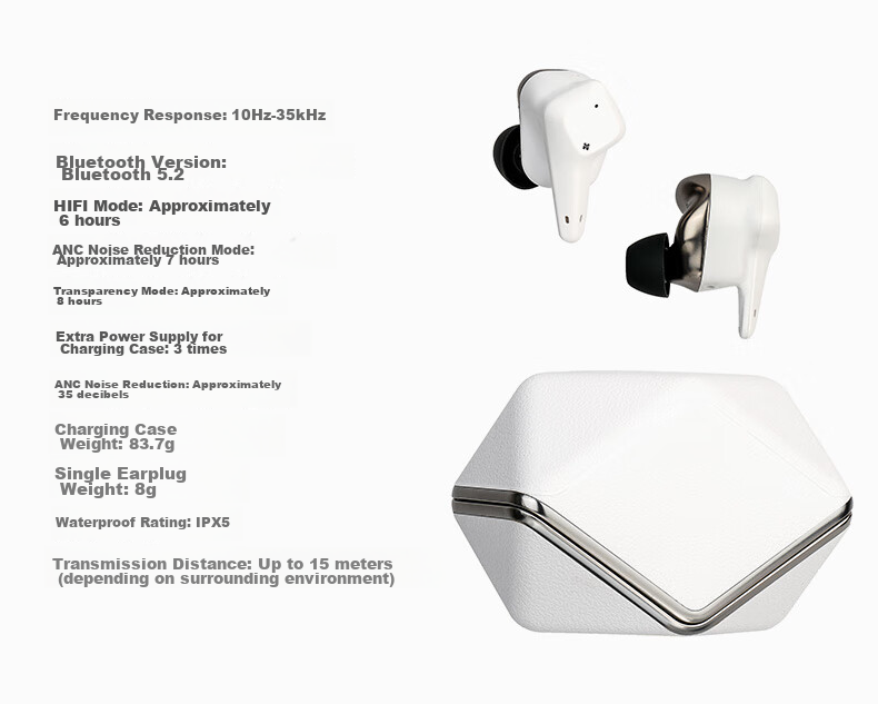 Беспроводные наушники HIFIMAN Svanar Wireless Jr с активным шумоподавлением, True Wireless, Bluetooth