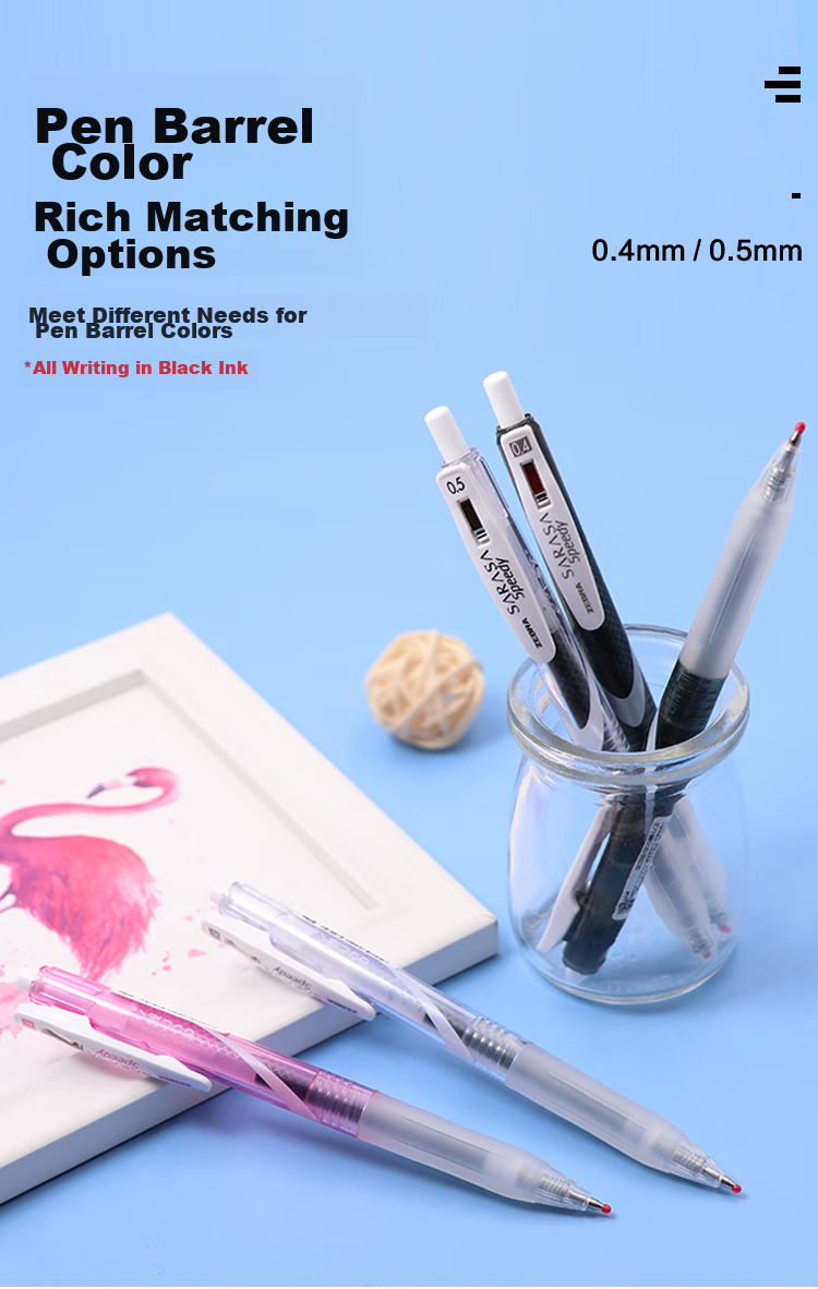 Гелевая ручка ZEBRA Speedy Quick Writing Pen, 0.5 мм, черная