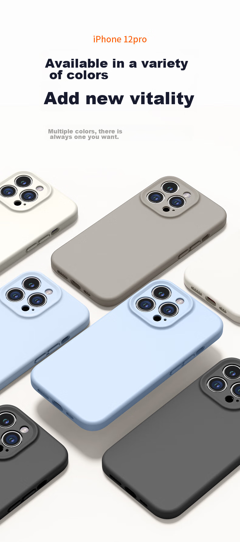 Чехол NEYAA для iPhone 12 Pro, защита всего объектива, жидкий силикон, ультратонкий, ударопрочный, простой мягкий чехол для мужчин и женщин, графитовый серый