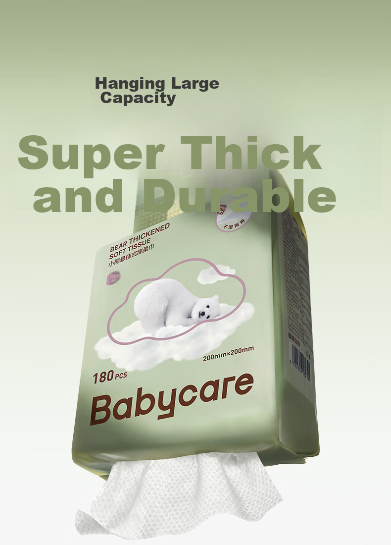 Babycare мягкие влажные полотенца для лица, подвесные, для детей, влажные и сухие, утолщенные, 180 шт., 3 упаковки
