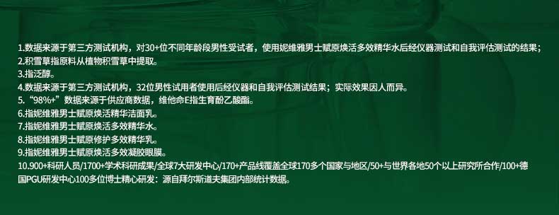 妮维雅（NIVEA）男士爽肤水阿尔卑斯甄萃积雪草修护焕活精华水（补水保湿）150ml