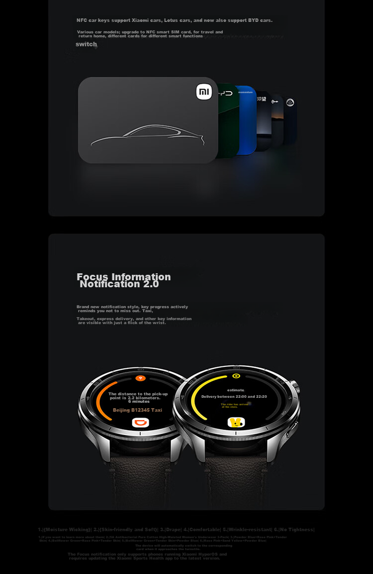 Умные часы Xiaomi Watch S4, черный, с измерением кислорода в крови и NFC