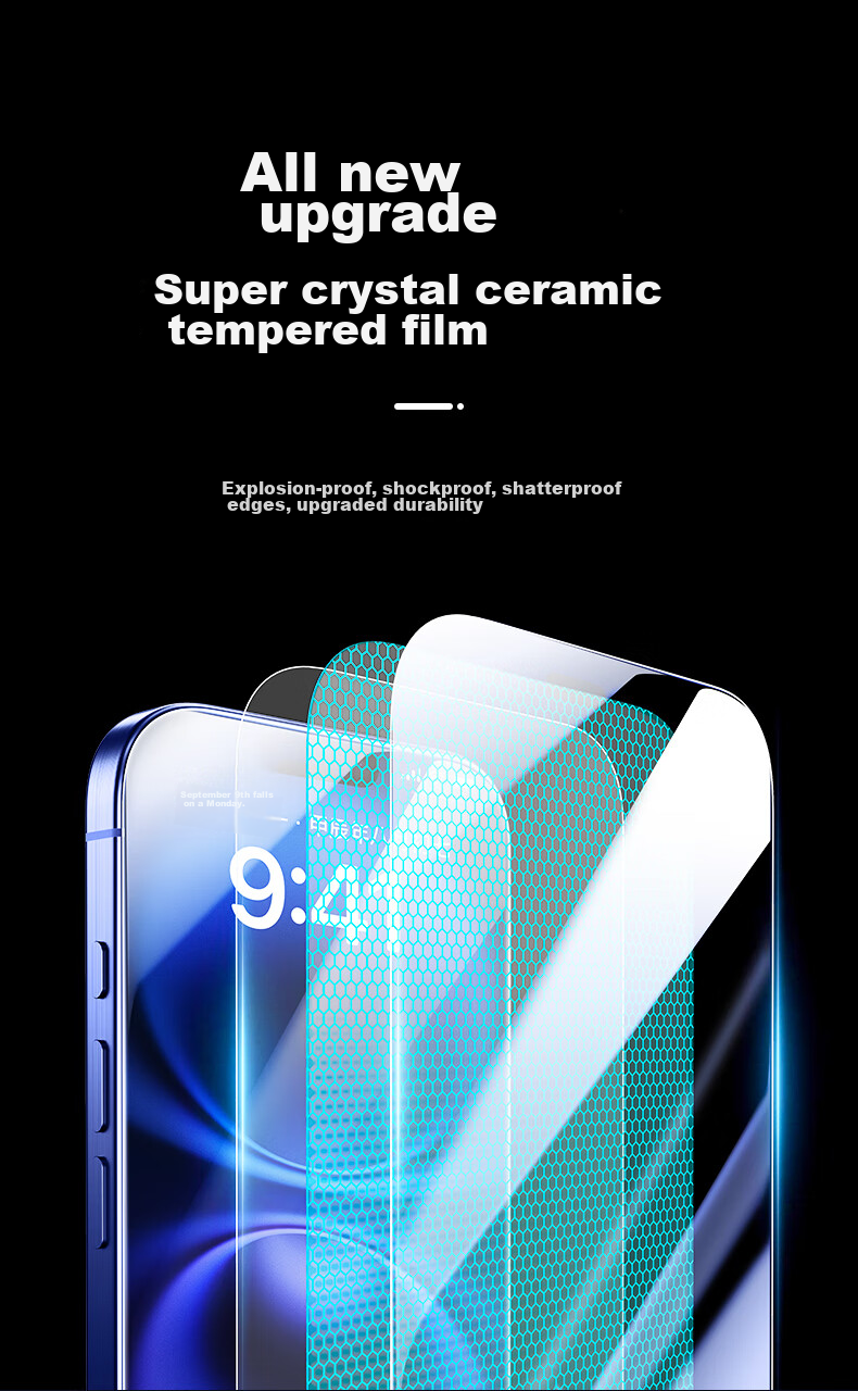 Защитное стекло ESR для iPhone 16, комплект 2 шт., прозрачное